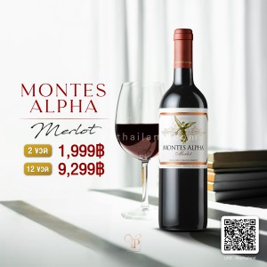 MONTES ALPHA MERLOT ไวน์แดงสุดปังสัญชาติชิลี 🇨🇱 พร้อมส่งด่วน ราคาดีที่สุด