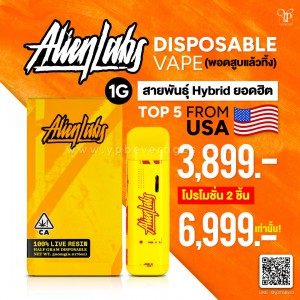 ALIEN LABS DISPOSABLE VAPE ( พอดกัญชาสูบแล้วทิ้ง ) สายพันธุ์ Hybird ยอดฮิต!